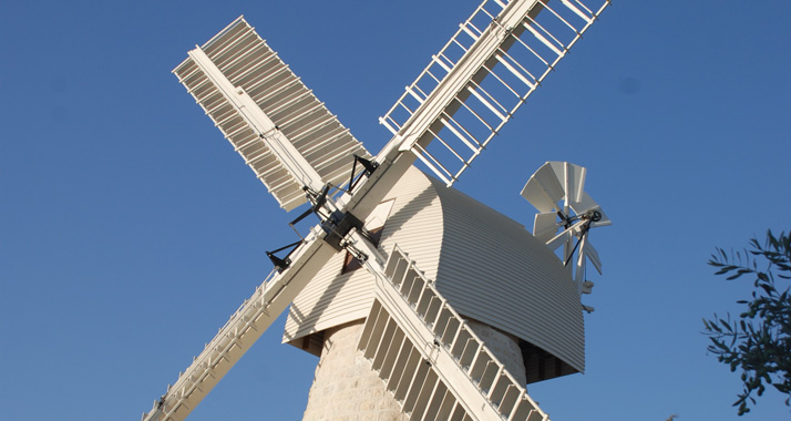 Erstrahlt in neuem Glanz: Die Montefiore-Windmühle in Jerusalem.