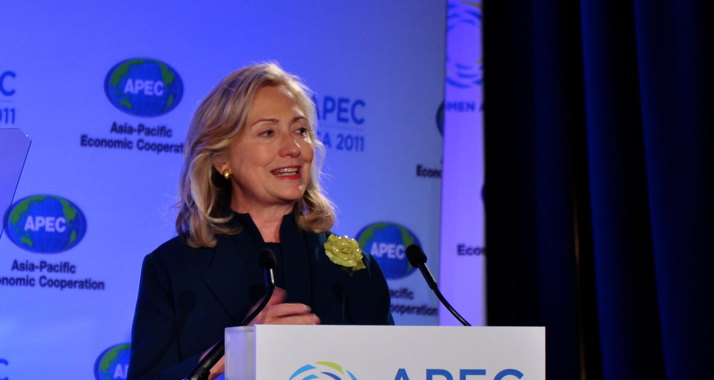 Chefdiplomatin: Hillary Clinton kommt im Namen der USA um die Welt. (Archivbild)