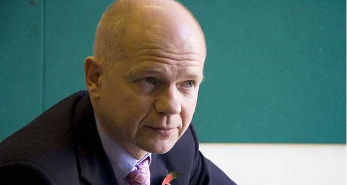 Fordert die Führung der USA im Friedensprozess: der britische Außenminister William Hague.