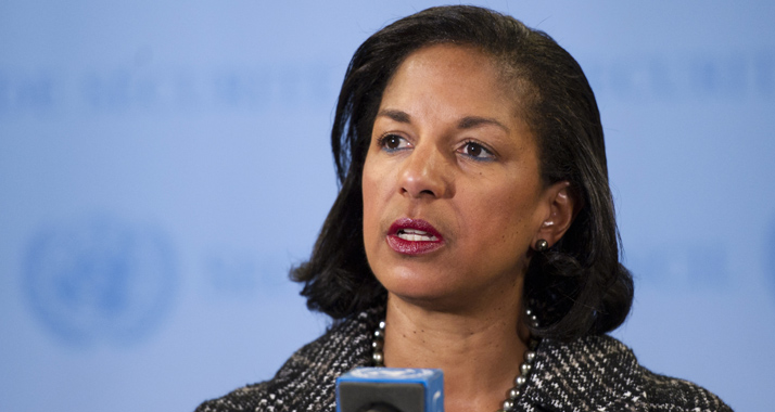 Die Botschafterin der USA, Susan Rice, wendet sich gegen die Formulierung "Staat Palästina" in der UNO.