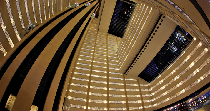 Tagungsort mit bemerkenswerter Architektur: Das Marriott-Marquis-Hotel am Times Square