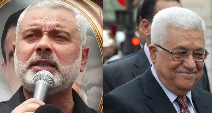 Die Hamas verliert Stimmen, die Fatah gewinnt sie. (Im Bild: Der Premier der Hamas, Ismael Hanije (links), und der palästinensische Präsident Mahmud Abbas.)