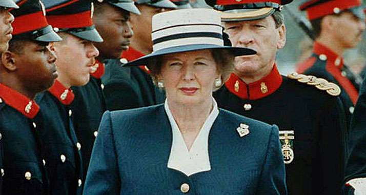 Margaret Thatcher im Jahr 1990 am Ende ihrer Zeit als Regierungschefin.