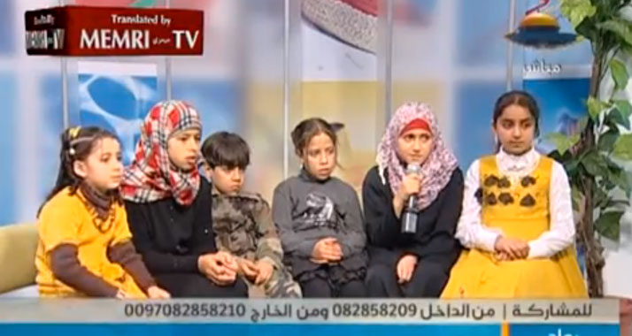 Preisen den Dschihad: Kinder in einer palästinensischen Fernsehsendung.