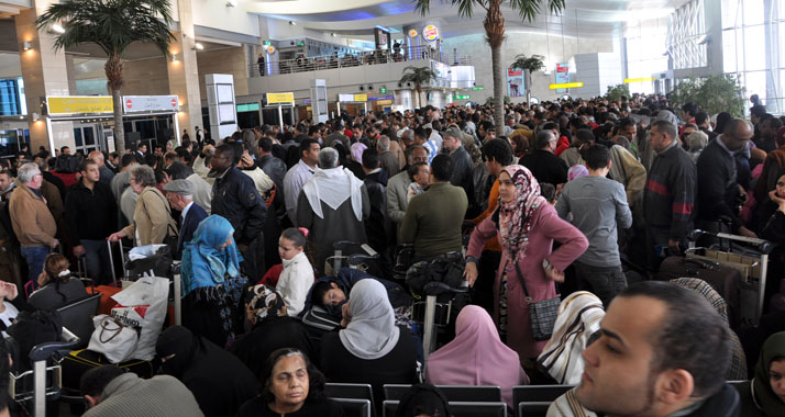 Am internationalen Flughafen in Kairo (Archivbild) sitzen zahlreiche Palästinenser aus Gaza fest.
