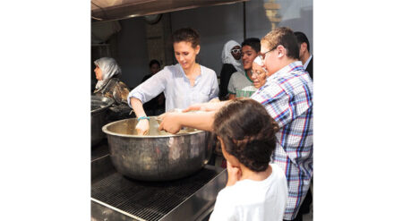 Lässt sich in der Suppenküche abbilden: Asma Assad.