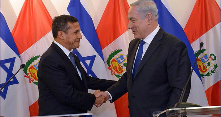 Humala und Netanjahu sprachen sich am Montag in Jerusalem für weitere wirtschaftliche Zusammenarbeit aus.
