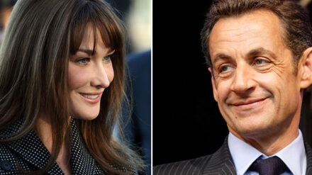 Bruni (l.) und Sarkozy (r.) trafen sich am Samstag mit Präsident Peres zum Abendessen. Sarkozy bezeichnete Peres als "besten Freund".