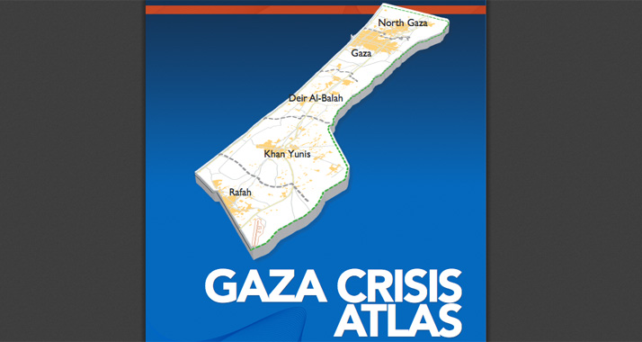 Die UN geben einen Gaza-Krisen-Atlas für August 2014 heraus.