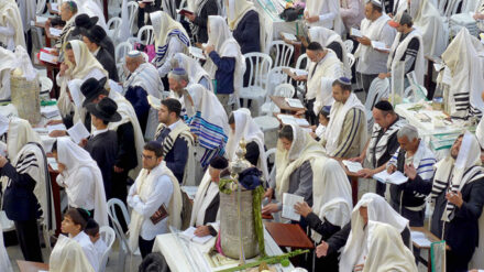 Zu Tausenden kommen Juden an Sukkot zur Klagemauer, um zu beten oder um den priesterlichen Segen zu empfangen.