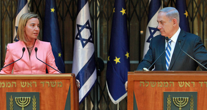 Mogherini hat Netanjahu die Unterstützung der EU bei der Wiederaufnahme von Friedensverhandlungen zugesichert.