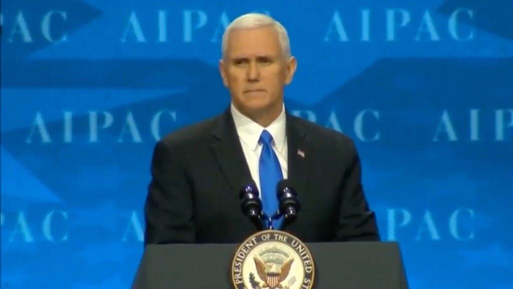 US-Vizepräsident Pence sprach vor 18.000 Zuhörern über die amerikanische Israel-Politik