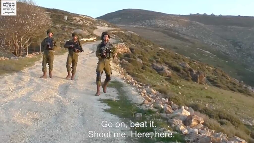 Aufgezeichnete Konfrontation: Die Armee reagiert auf ein Video eines „B'Tselem“-Aktivisten