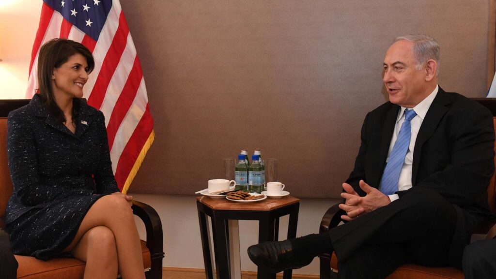 Zwei, die sich verstehen: der israelische Premier Netanjahu und die amerikanische UN-Botschafterin Haley