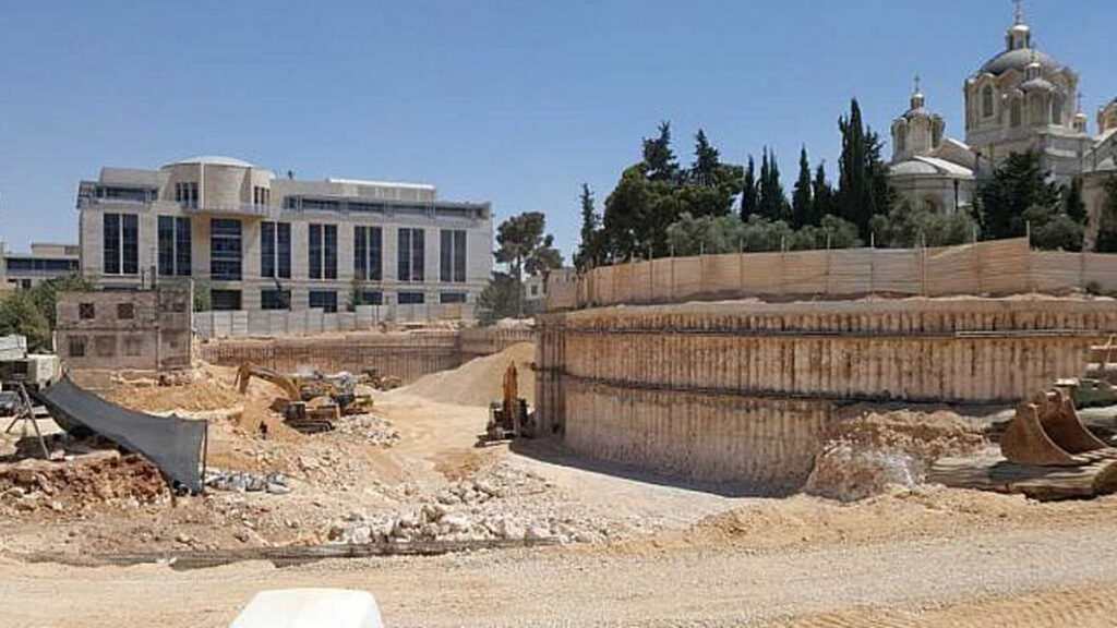 Die Ausgrabungsstätte auf dem Russischen Komplex in Zentral-Jerusalem