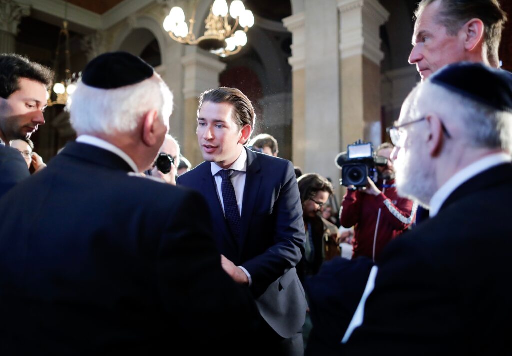 Erhielt Lob von Netanjahu: Der österreichische Bundeskanzler Kurz auf der Konferenz