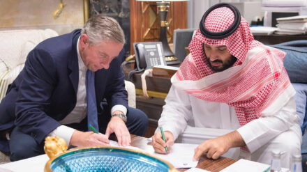 Ex-Siemenschef Klaus Kleinfeld (l.) ist politischer Berater von Prinz Bin Salman und Chef des Neom-Verwaltungsrates