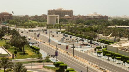 Die Vereinigten Arabischen Emirate sehen eine mögliche Normalisierung der Beziehungen zu Israel durch eine Annexion gefährdet. Bild: Blick auf den Präsidentenpalast in der Hauptstadt Abu Dhabi.