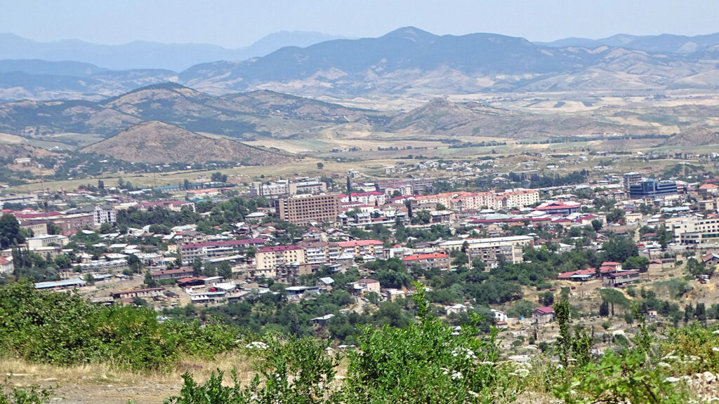Umkämpfte Region: Bergkarabach, hier die Stadt Stepanakert