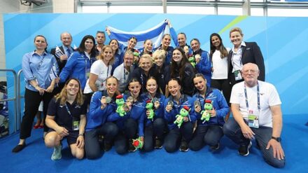 Israelische Kunstschwimmerinnen gewinnen Gold bei europäischem Wettkampf