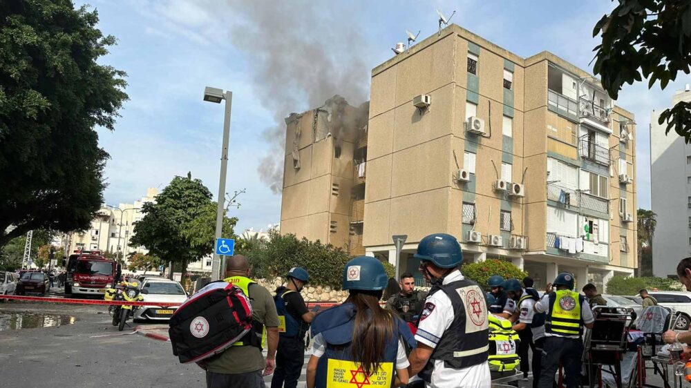 Am Freitag wurde ein Wohnhaus in Tel Aviv von einer Rakete aus dem Gazastreifen getroffen