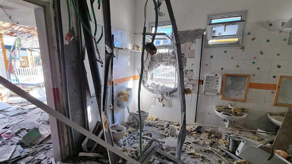 Auch der Kindergarten im Kibbuz Be'eri wies nach dem Terrormassaker massive Schäden auf