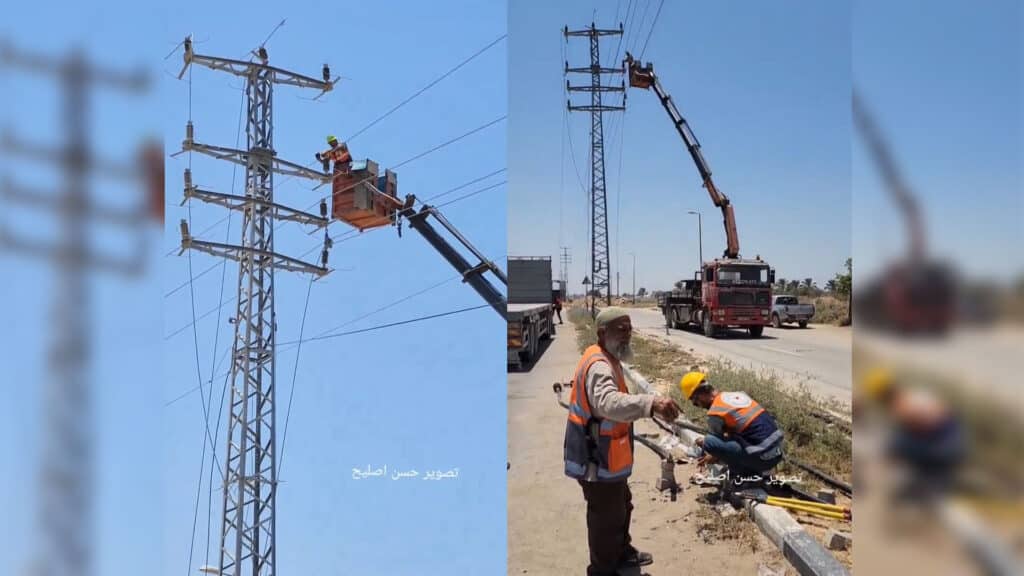 Arbeiten an der Infrastruktur: Zur besseren Leistungsfähigkeit der Entsalzungsanlage im Gazastreifen ist Strom aus Israel nötig