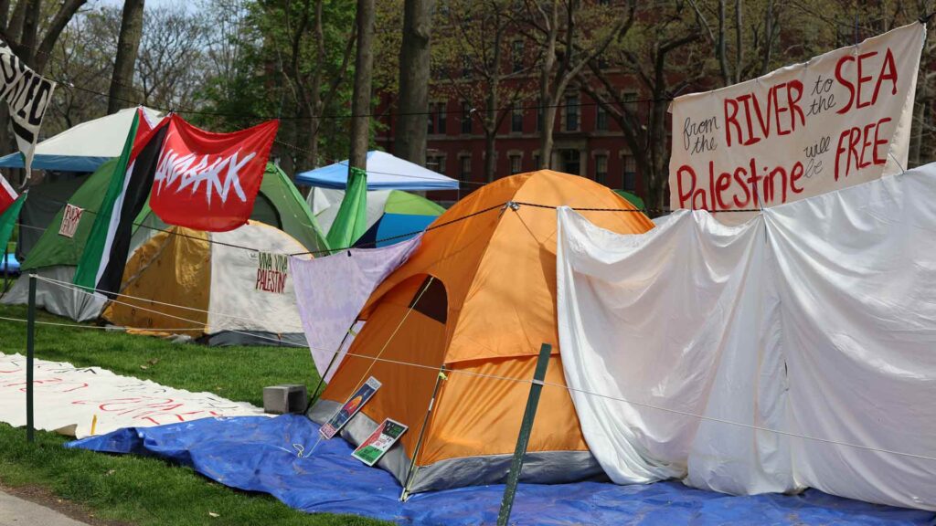 Anti-israelisches Protestlager an der Universität Harvard